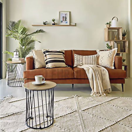 Scandi leather outlet sofa