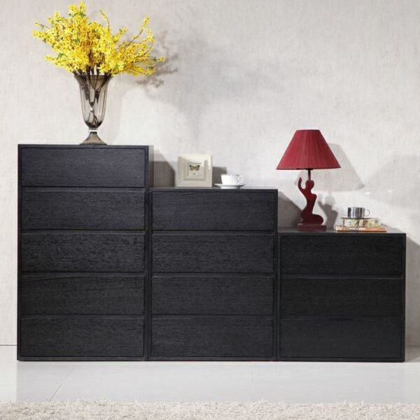 Simple Black Chest of Drawers