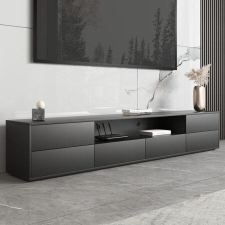 Modern Style 5-Drawer TV Unit Black