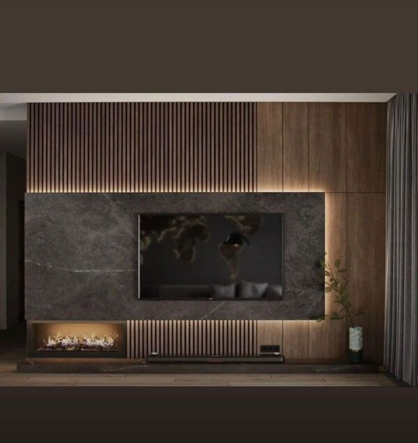 Modern Wall TV Panel - Contemporary Living Room Design