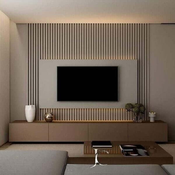 Modern Wall Decor TV Panel - Contemporary Living Room Design