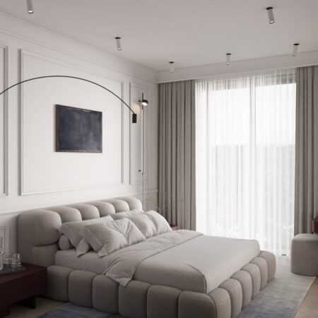 Cloud Tufted Bed Frame with Rounded Upholstery Design