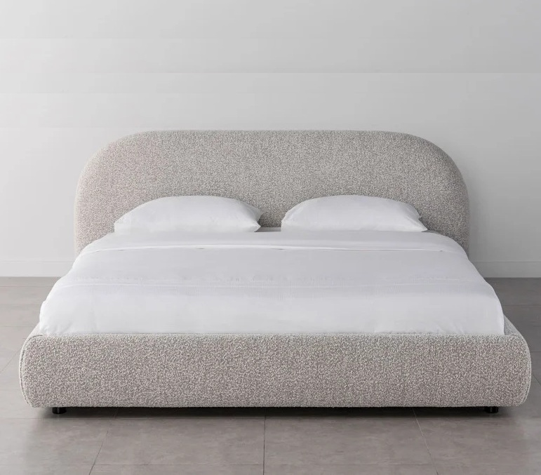 Modern Curved Upholstered Bed Frame