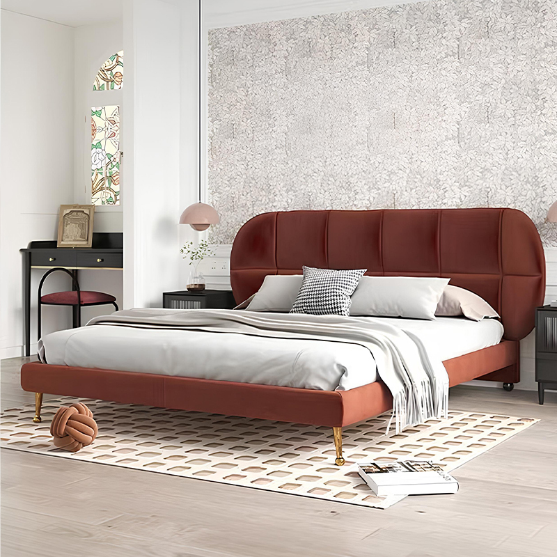 Luxe Curved Upholstered Bed