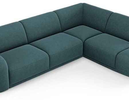 Erin Plush 4-Seater Corner Sofa – Green Comfort