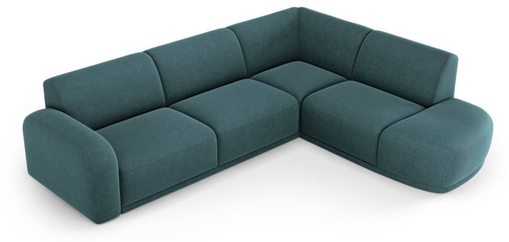 Erin Plush 4-Seater Corner Sofa – Green Comfort