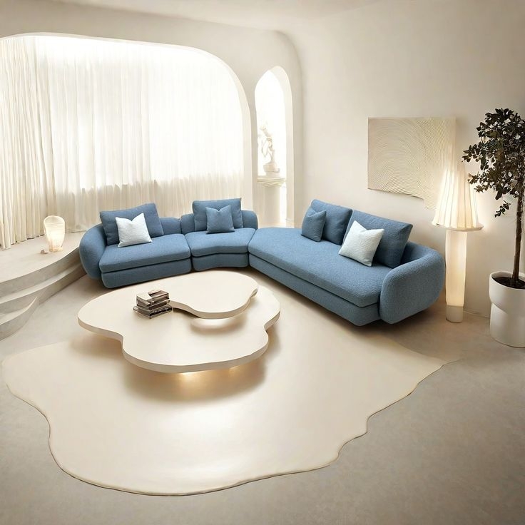 Classic Fabric 4-Seater Sectional Sofa