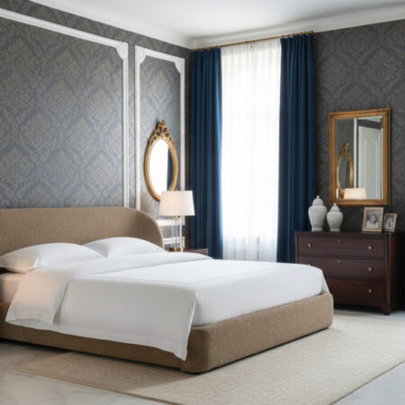 Regalia Crest Upholstered King Bed