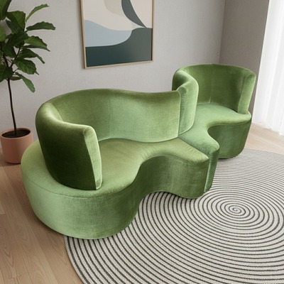 Leafora Wave Velvet Modular Sofa