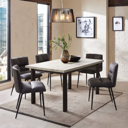 UrbanEdge StoneTone 6 Seater Dining Table Set