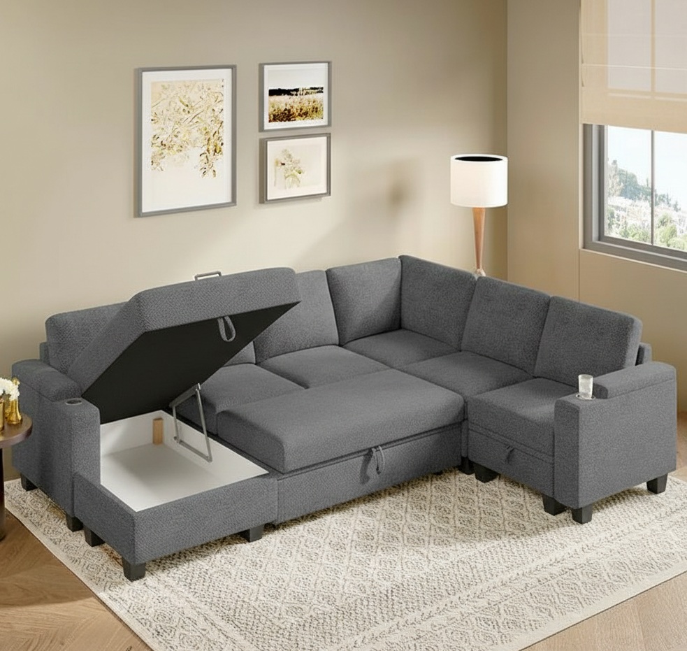 FlexiHaven U-Shape Sofa Bed