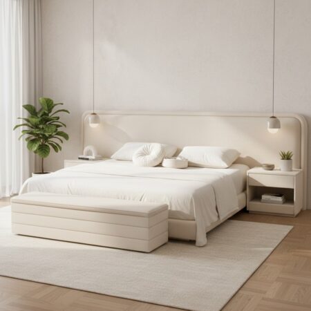 Elvara CloudRise High Headboard Bed