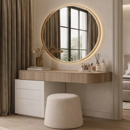 Aalisa Wall-Mounted Dresser with LED Mirror