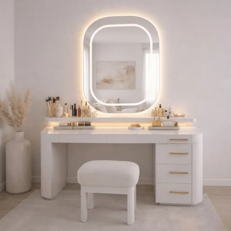 Alsavi Premium Dressing Table with LED Mirror