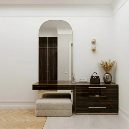 Asillo Luxury Dresser with Arch Mirror