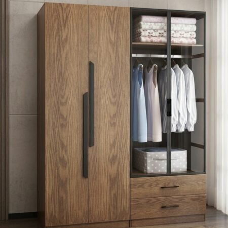 GlassLine ClearView 4-Door Wardrobe