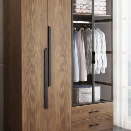 GlassLine ClearView 3-Door Wardrobe