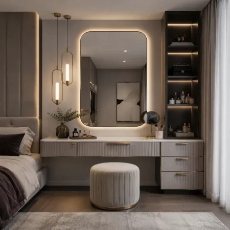Belzi Ribbed Drawer Dresser with LED Storage